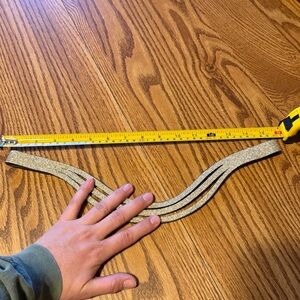 Gold sparkle brow band